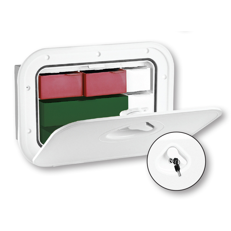 PORTILLO MID LINE 278x378mm BLANCO CON CAJONES Y CIERRE: imagen 1