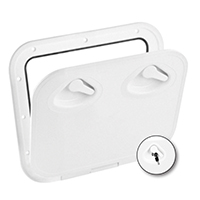 PORTILLO MID LINE 380X380mm BLANCO CON CERRADURA