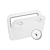 PORTILLO MID LINE 355x600mm BLANCO CON CERRADURA, 355x600mm