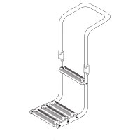 Plataforma Escalera sumergida, Inox 316, L865xA325mm