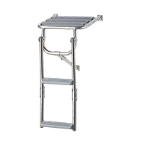 Plataforma Escalera sumergida, Inox 316, 2 peldaños plásticos, L600xA325mm