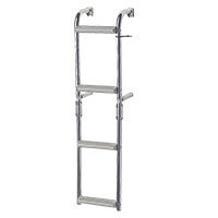 Escalera plegable, Inox 316 popa estrecha, 1+2 Peldaños, 90º, L705xA215mm