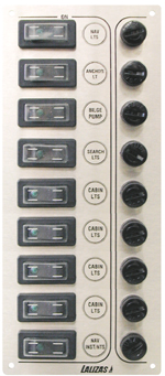 Panel C."SP9 Ultra", 9 Interruptor, Inox 316, 12/24V