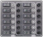 Panel C."SP12 Ultra"-12Interrup.Inox 316,12/24V-Charcoal