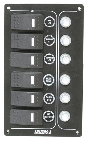Panel Control"SP6 Offshore"12V,2V,120x195mmx1,5mm,Charcoal