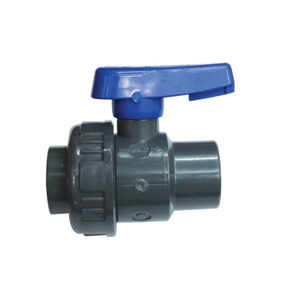 Valvula 1 1/2'' BSPT, Plastico, Gris