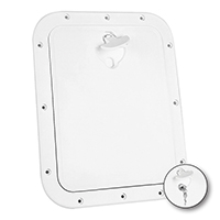REGISTRO PEQUEÑO + CERRADURA Y TAPA DESMONTABLE BLANCO 306x356mm