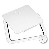 REGISTRO MEDIANO + TAPA DESMONTABLE Y CERRADURA BLANCO 380x380mm