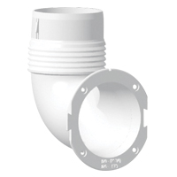 MANCHON ACODADO BLANCO 3"