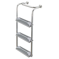 Escalera plegable de Proa, 3 Peldaños, Inox 316, 90º-180º, L735xA325mm