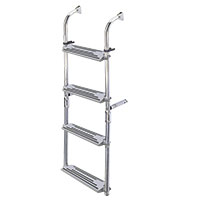 Escalera plegable de Proa, 1+2 Peldaños, Inox 316, 90º, L650xA325mm