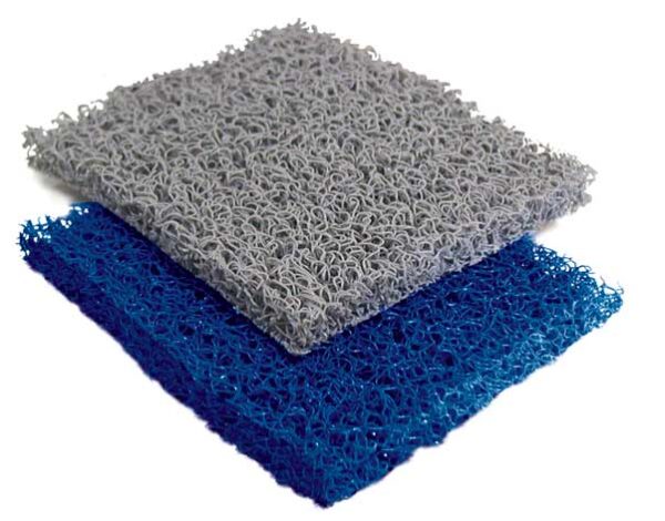Alfombra sin forro PVC, ancho:120-azul