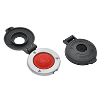 Lofrans interruptor pie, boton negro, Gris