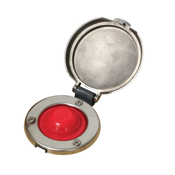 Lofrans interruptor pie, Inox, boton rojo