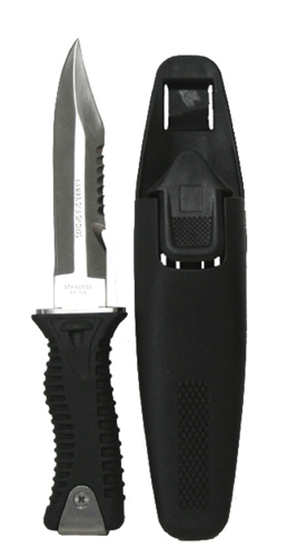 Puñal de Buceo "Discovery" , Inox, cuchilla:14,3 cm (6")