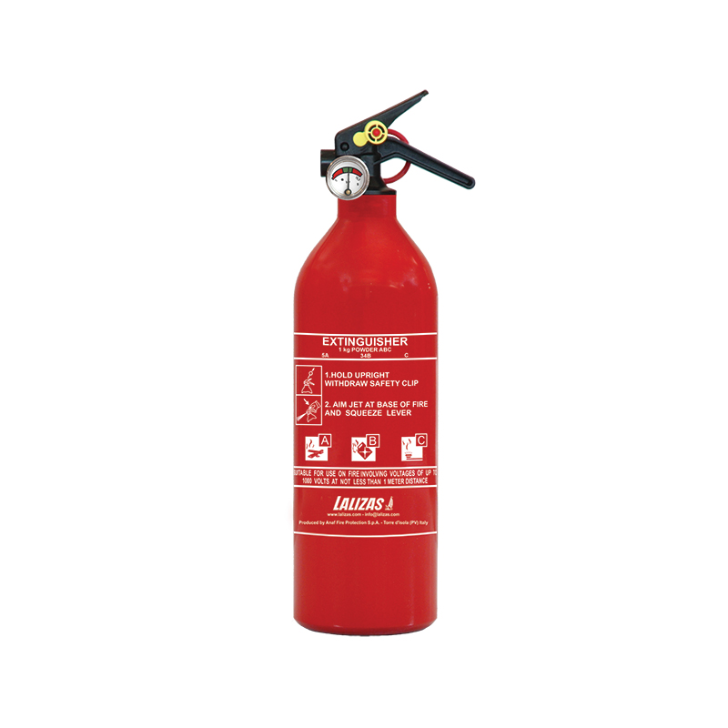 LALIZAS Extintor de fuego Polvo 1kg, MED (EN,ES,HR): imagen 1