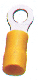 Terminal aislado redondo d:6.4mm-amarillo (15pcs)