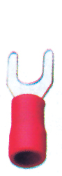 Conector Horquilla,d:4.3mm, rojo para 0.25-1.5mm2 (50pcs)