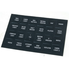 Etiquetas de función para panel de control (24pcs)