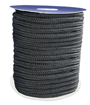 Cabo de amarre 16 hebras Doble trenzado 8mm Poliester, negro