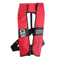 Omega Chaleco Salvavidas Infl, Auto, 290N, con Arnes, ISO, Adulto