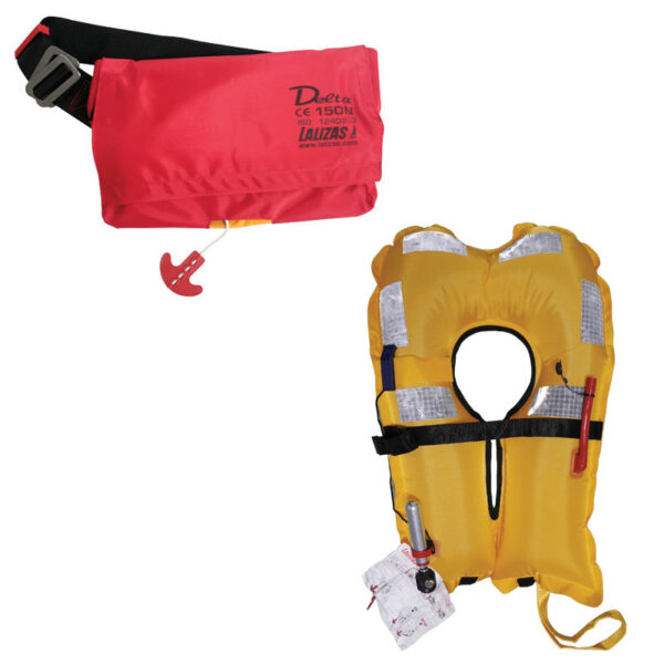 Delta Chaleco Salvavidas Infl, Belt-Pack, Auto, 150N, ISO, Adulto