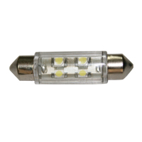 Bombilla 12V, LED, T11, SV8.5-8, blanco - 2x4 LEDs 360°,11x39mm