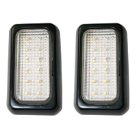 Plafon/Luz de remolque, 12 LEDs, 12V&24V, negro (2 pcs)