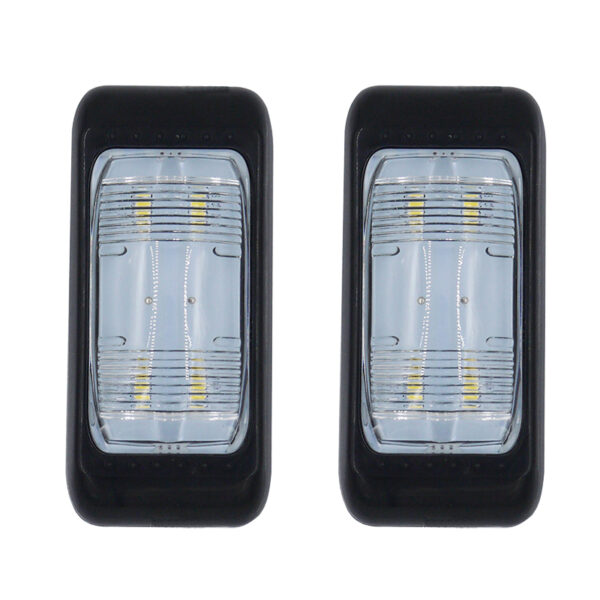 Plafon/Luz de remolque, 4 LEDs, 12V&28V, negro (2 pcs)