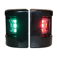 FOS LED 12 luces de estribor y babor 112,5 °, juego, con carcasa negra
