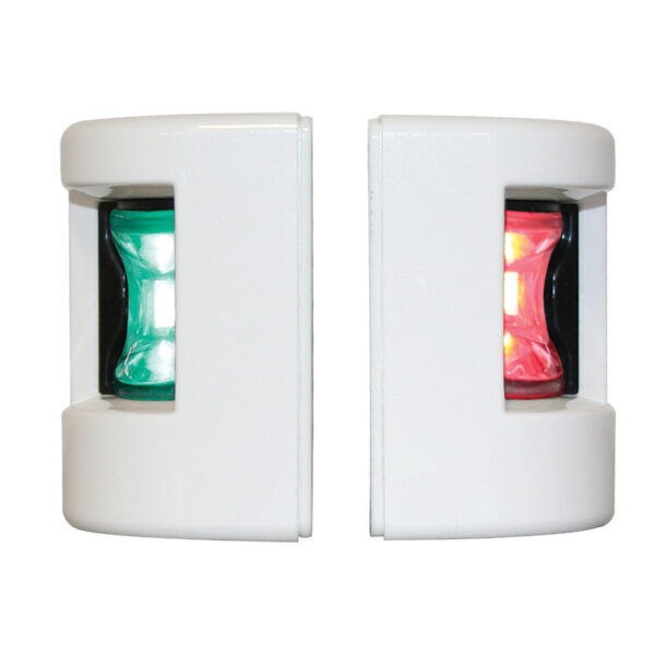 FOS LED 12 Luces de estribor y babor 112,5 °, juego, con carcasa blanca