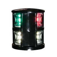 FOS LED 12 Tri-color & Anchor Luz, con carcasa negra