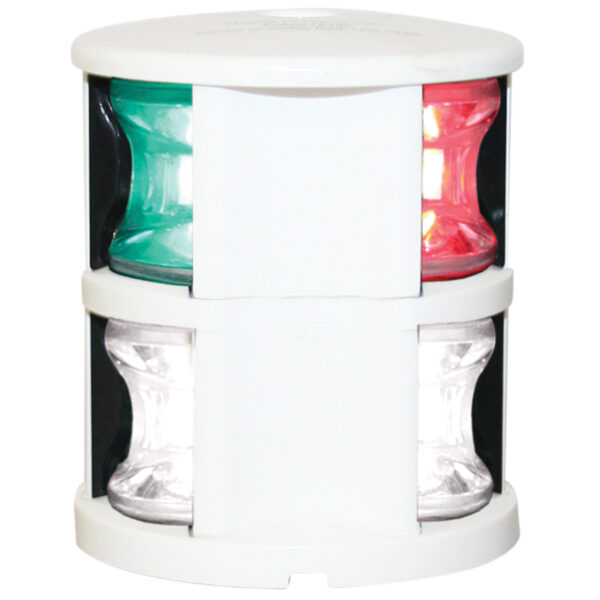 FOS LED 12 Tri-color & Anchor Luz, con carcasa blanca
