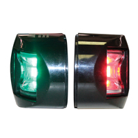 FOS LED 12 Luces de estribor y babor 112,5 °, montaje lateral, juego, con carcasa negra