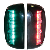 FOS LED 20 Luces de estribor y babor 112,5 °, juego, con carcasa negra
