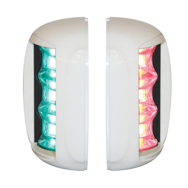 FOS LED 20 Luces de estribor y babor 112,5 °, juego, con carcasa blanca