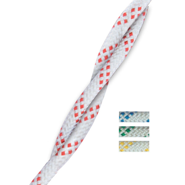 CABO Cruising rope Halyard, Diam. 4mm, white with yellow braid
