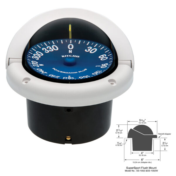 Compass Supersport flush mount 3 3/4