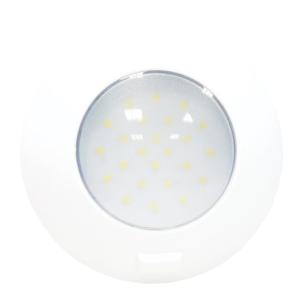 AquaLED Plafón, Redondo, blanco, con interruptor, 4.8W, 12&24V DC