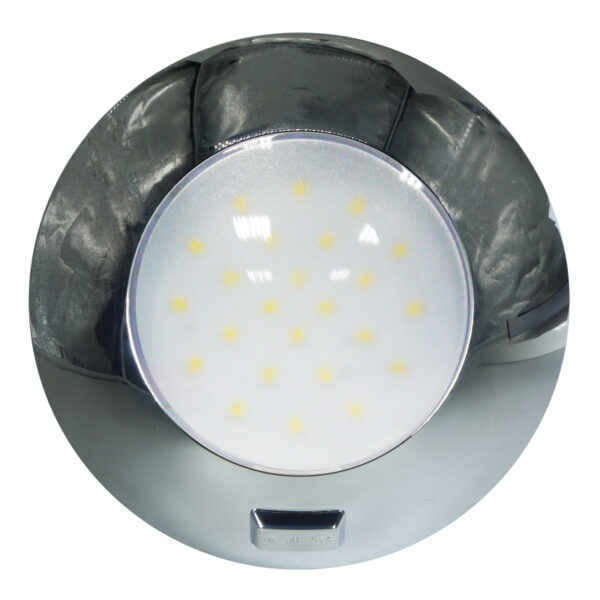 AquaLED Plafón, Redondo, cromado, con interruptor, 4.8W, 12&24V DC