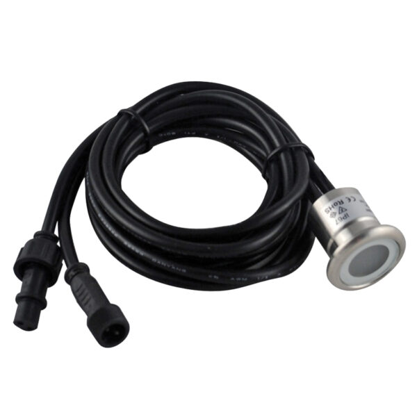 AquaLED luz de cortesia redonda color azul, SS316, IP316, IP67, 12/24V DC,Multivolt