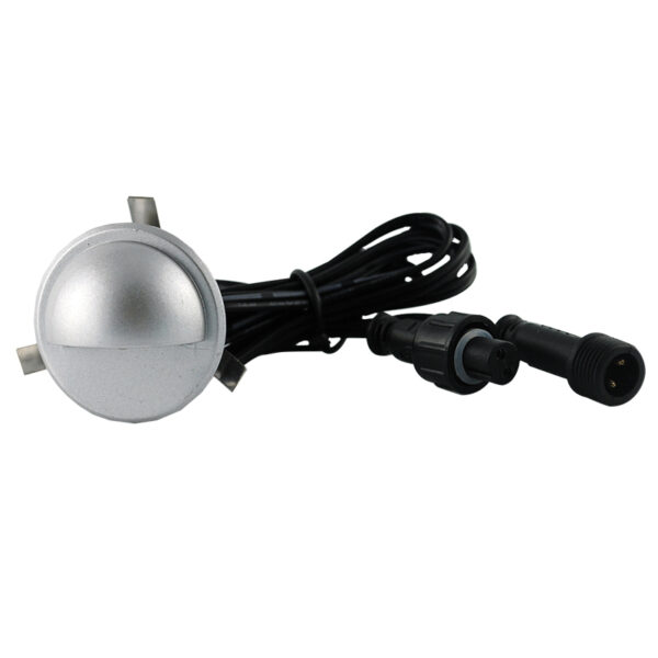 AquaLED Luz de Cortesía, No Destellante, Luz Azul Claro, 12V DC, 0,2W, IP65, con Carcasa Cromada