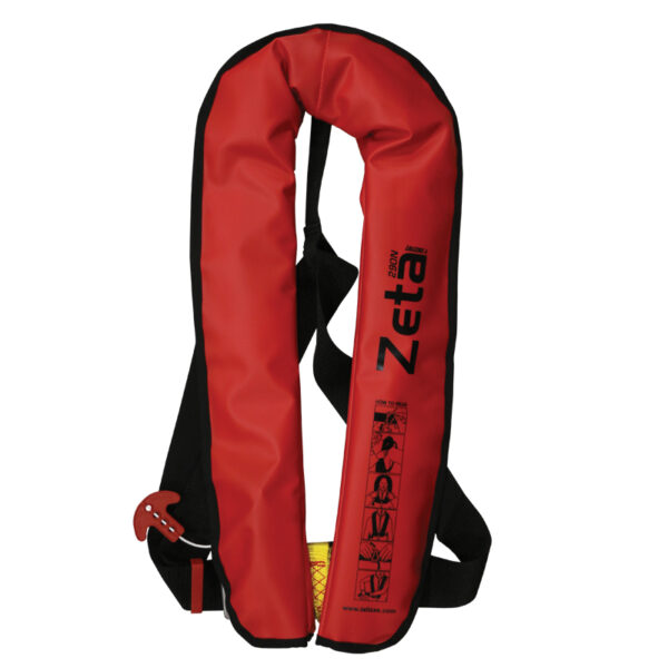 Zeta Chaleco Salvavidas Salv.Trabajo, Auto, 290N, ISO, Adulto, Forro en PVC Duradero Rojo