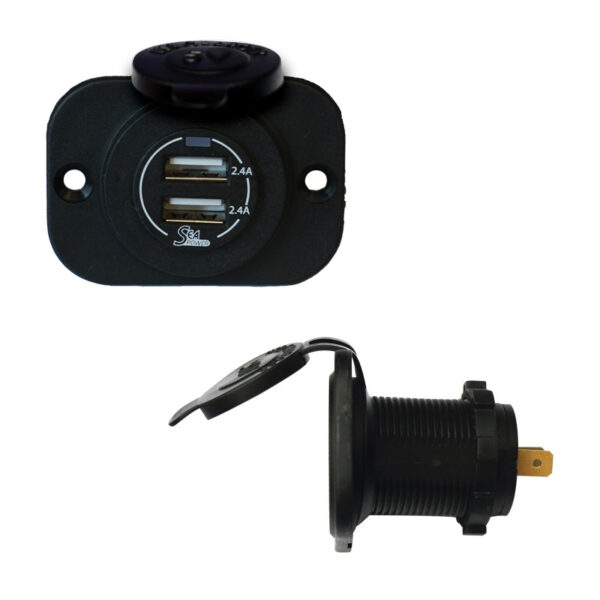 Enchufe USB Doble Conexion 12/24 V DC