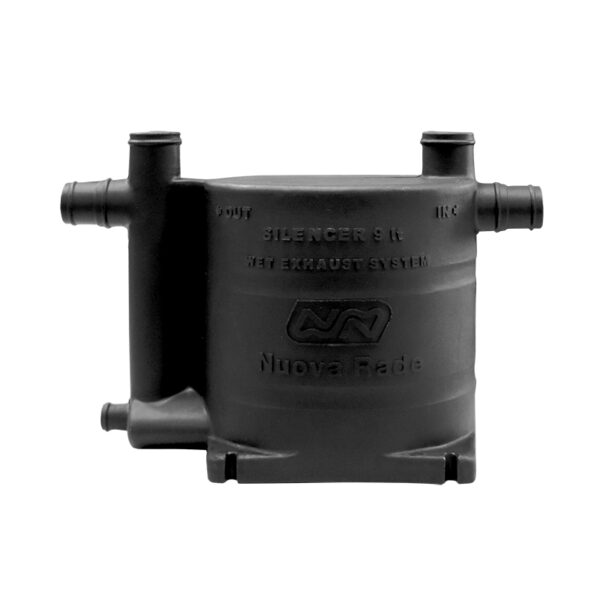 Silenciador de escape para Barco 9lt, Oval, Negro