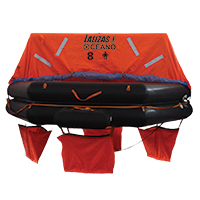 Balsa LALIZAS SOLAS,MER,Tipo TOB,8prs,canister (B)
