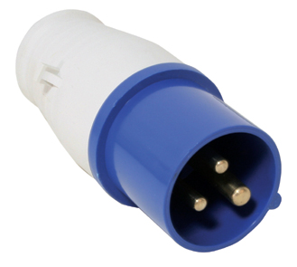 Enchufe macho 16 a, 220-240 v azul