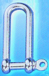 Long type D shackle, AISI 316, 4*8*32mm