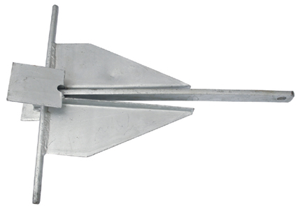 Ancla galvaniz.caliente, Tipo Danforth, 20kg