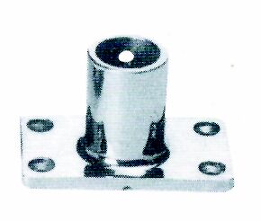 Rectangular base 90o,casted AISI 316, inter. Diam. 25mm